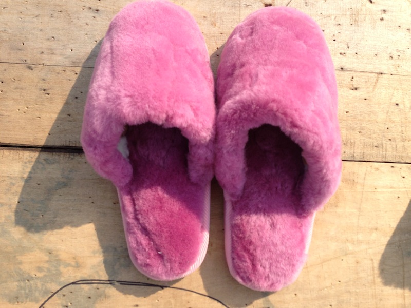 Slipper Wool - real photo